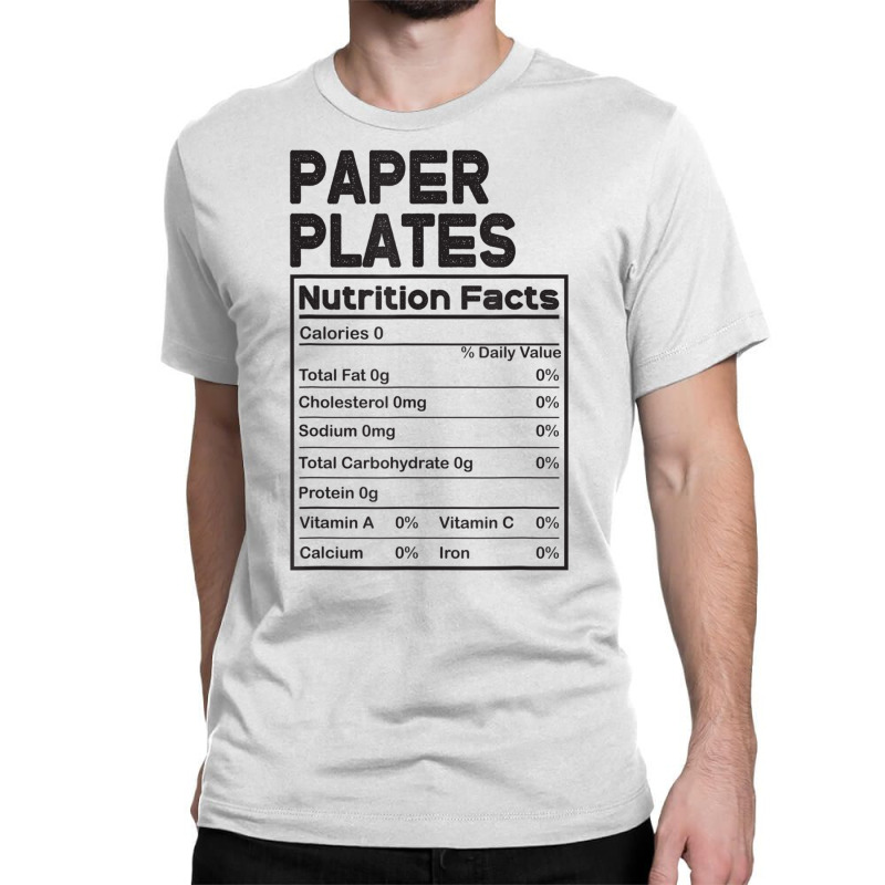 Thanksgiving Pjs For Family Paper Plates Nutrition Facts T Shirt Classic T-shirt | Artistshot