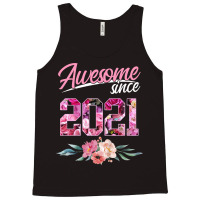 Kids 2 Year Old Floral Birthday Tee Awesome Since 2021 Girls T Shirt Tank Top | Artistshot