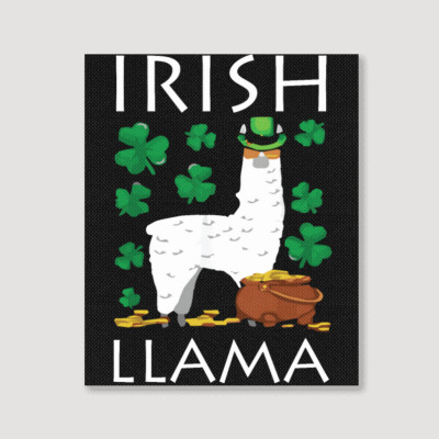 Irish Llama Portrait Canvas Print Designed By Bariteau Hannah