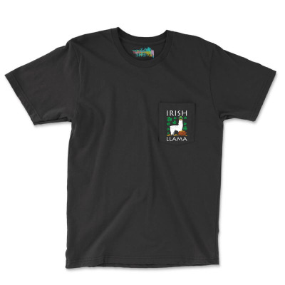 Irish Llama Pocket T-shirt Designed By Bariteau Hannah