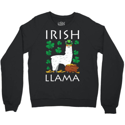 Irish Llama Crewneck Sweatshirt Designed By Bariteau Hannah