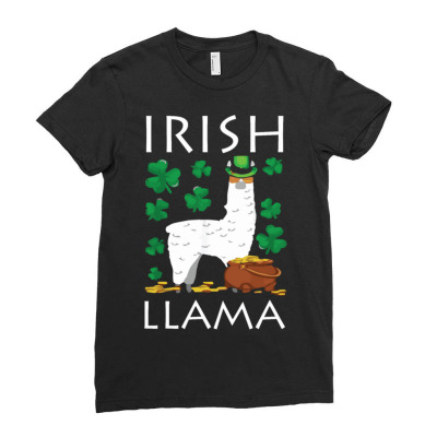 Irish Llama Ladies Fitted T-shirt Designed By Bariteau Hannah