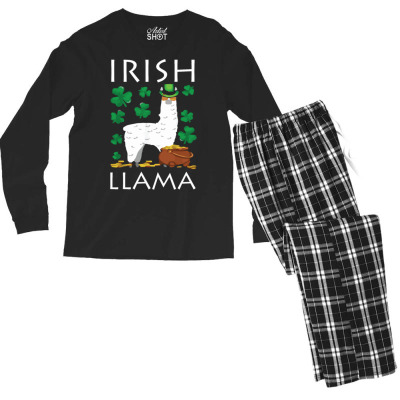 Irish Llama Men's Long Sleeve Pajama Set Designed By Bariteau Hannah