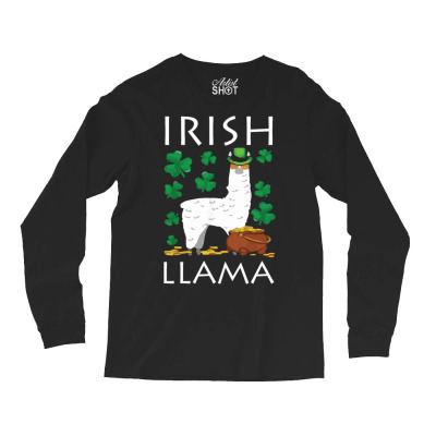Irish Llama Long Sleeve Shirts Designed By Bariteau Hannah