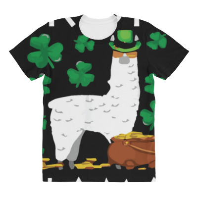 Irish Llama All Over Women's T-shirt Designed By Bariteau Hannah