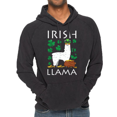 Irish Llama Vintage Hoodie Designed By Bariteau Hannah