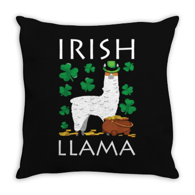 Irish Llama Throw Pillow Designed By Bariteau Hannah