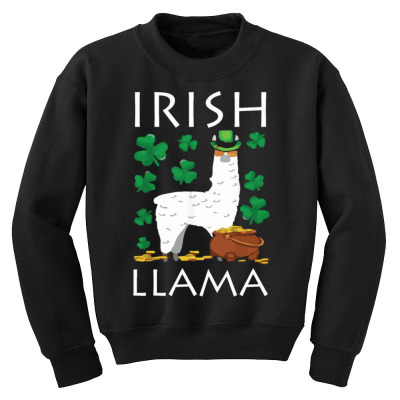 Irish Llama Youth Sweatshirt Designed By Bariteau Hannah