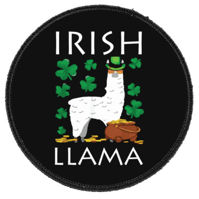 Irish Llama Round Patch Designed By Bariteau Hannah