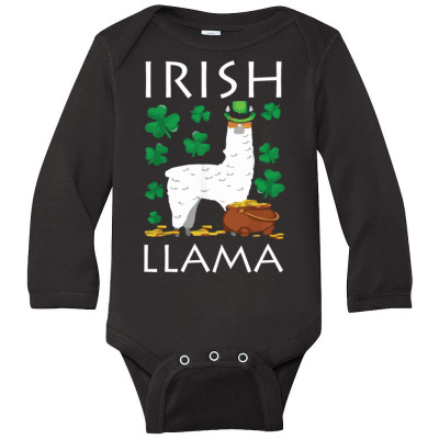 Irish Llama Long Sleeve Baby Bodysuit Designed By Bariteau Hannah