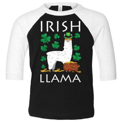 Irish Llama Toddler 3/4 Sleeve Tee Designed By Bariteau Hannah