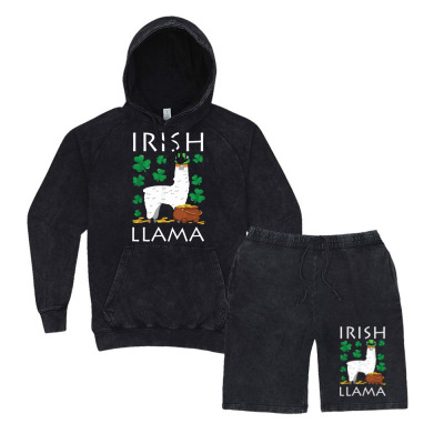 Irish Llama Vintage Hoodie And Short Set Designed By Bariteau Hannah
