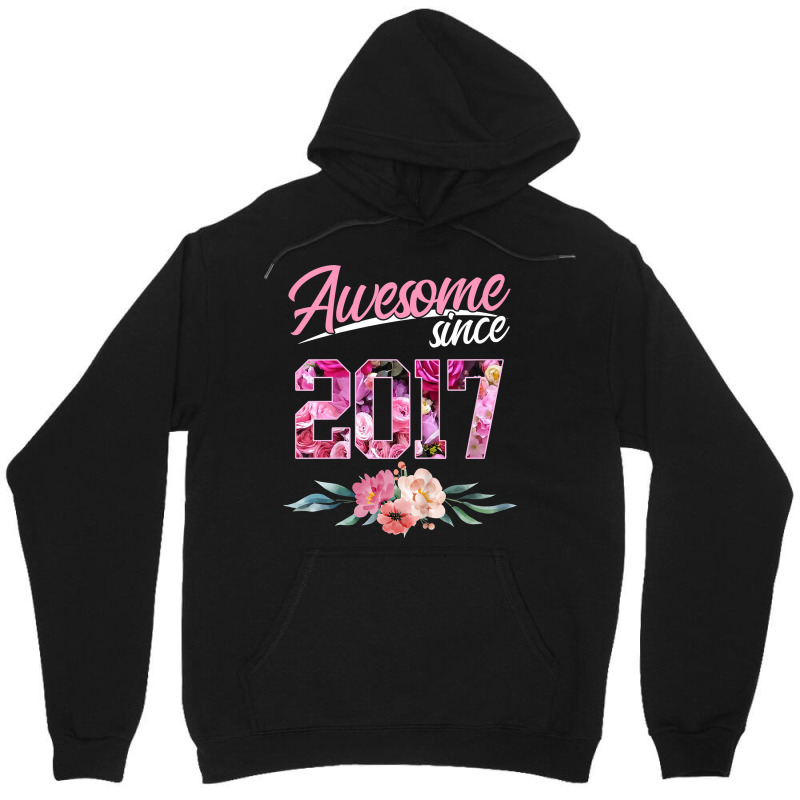 Kids 6 Year Old Floral Birthday Tee Awesome Since 2017 Girls T Shirt Unisex Hoodie | Artistshot