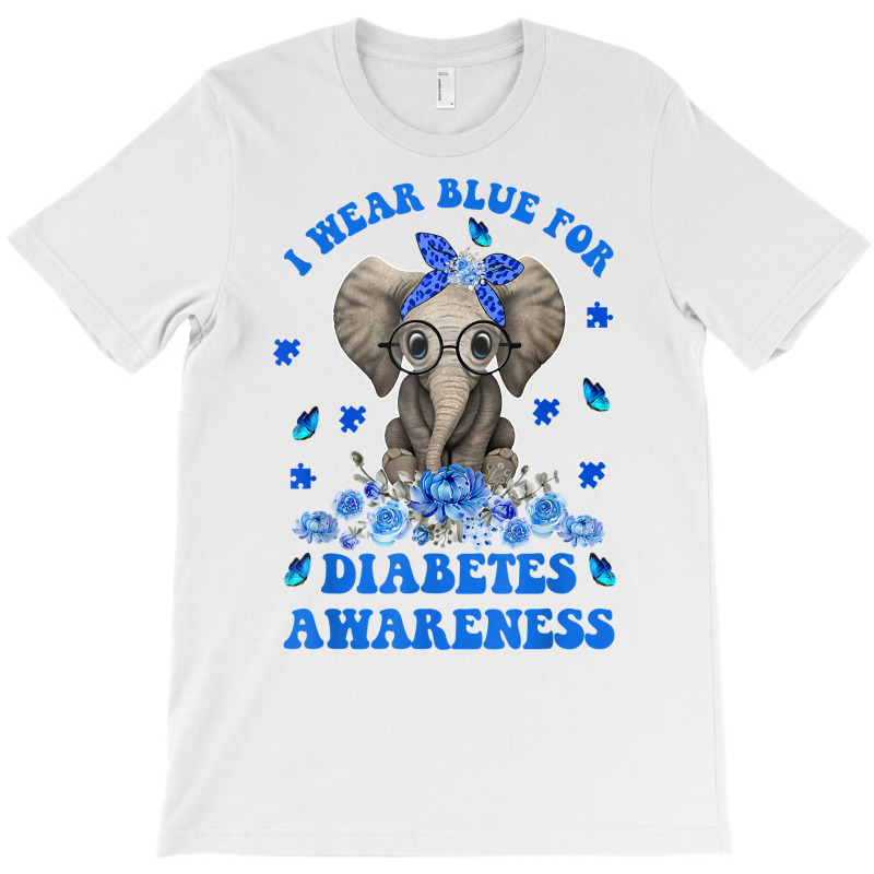 I Wear Blue For Diabetes Awareness Elephant Warrior Women T Shirt T-shirt | Artistshot