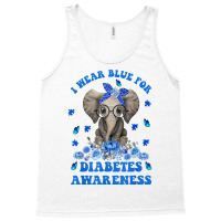 I Wear Blue For Diabetes Awareness Elephant Warrior Women T Shirt Tank Top | Artistshot