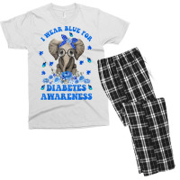 I Wear Blue For Diabetes Awareness Elephant Warrior Women T Shirt Men's T-shirt Pajama Set | Artistshot