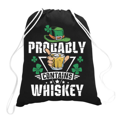 Probably Contains Whiskey Drawstring Bags Designed By Bariteau Hannah