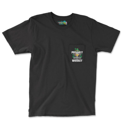 Probably Contains Whiskey Pocket T-shirt Designed By Bariteau Hannah