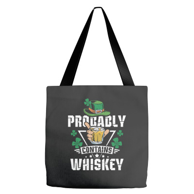 Probably Contains Whiskey Tote Bags Designed By Bariteau Hannah