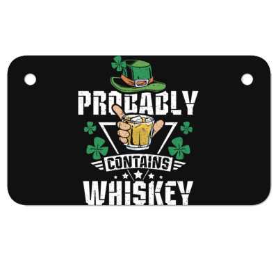 Probably Contains Whiskey Motorcycle License Plate Designed By Bariteau Hannah