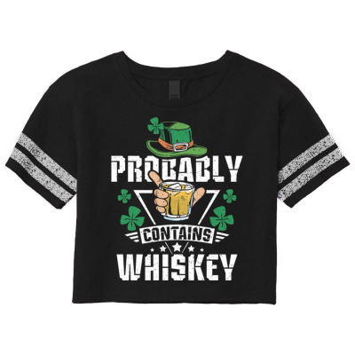 Probably Contains Whiskey Scorecard Crop Tee Designed By Bariteau Hannah