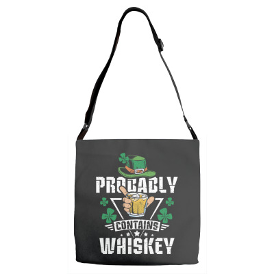 Probably Contains Whiskey Adjustable Strap Totes Designed By Bariteau Hannah