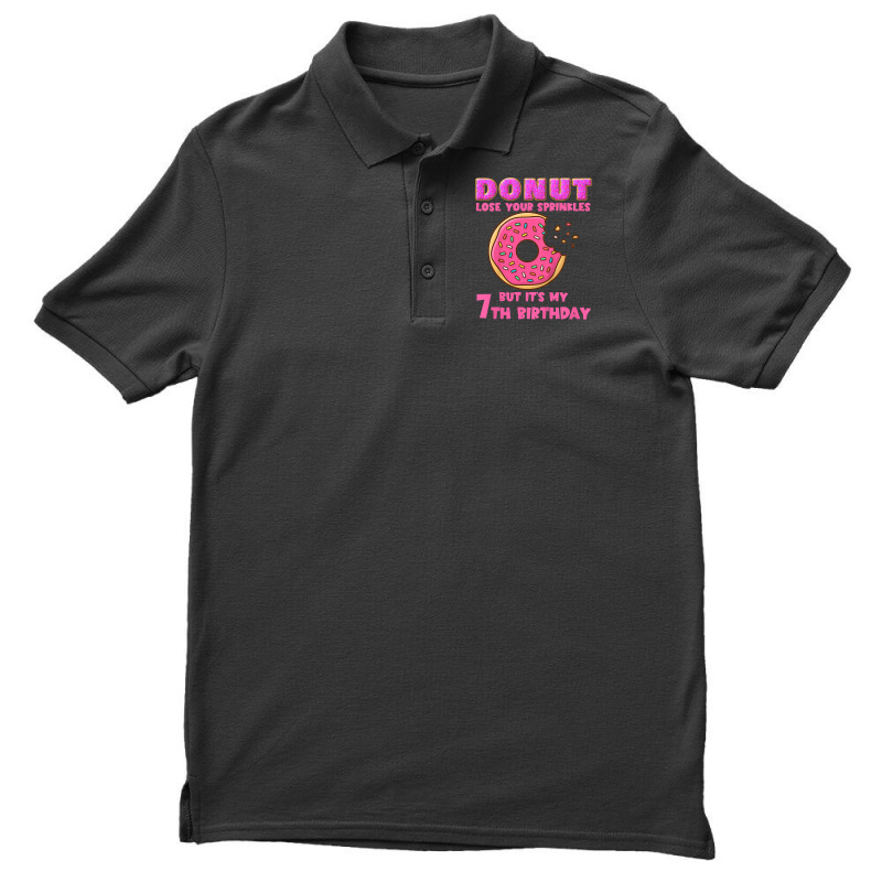 Kids Donut Lose Your Sprinkles Funny 7th Birthday Party Saying T Shirt Men's Polo Shirt | Artistshot