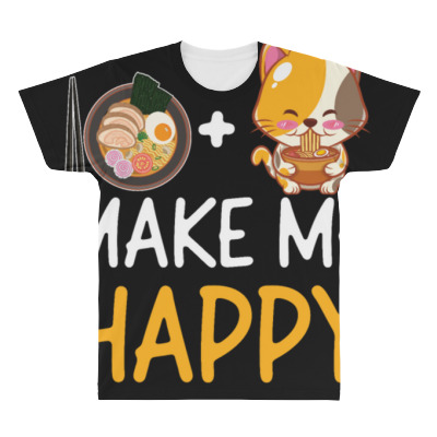 Ramen Noodle Bowl Love Japanese All Over Men's T-shirt Designed By Bariteau Hannah