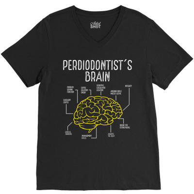 Periodontist Toothbrush Periodontist Mouthwasch V-neck Tee Designed By Bariteau Hannah