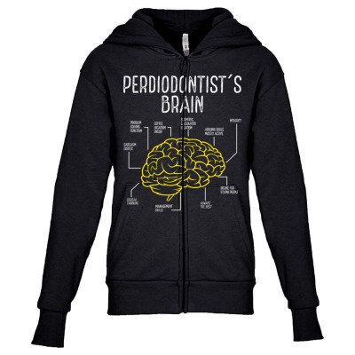 Periodontist Toothbrush Periodontist Mouthwasch Youth Zipper Hoodie Designed By Bariteau Hannah