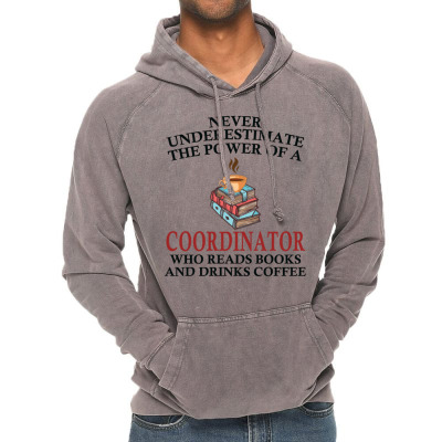 Coordinator Reading Books And Coffee Lover Vintage Hoodie Designed By Bariteau Hannah