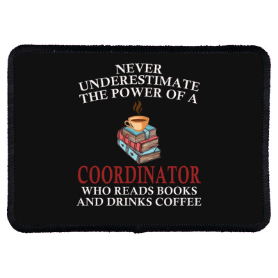Coordinator Reading Books And Coffee Lover Rectangle Patch Designed By Bariteau Hannah