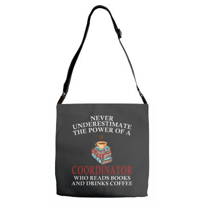 Coordinator Reading Books And Coffee Lover Adjustable Strap Totes Designed By Bariteau Hannah