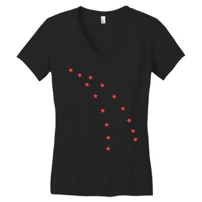 Stars Women's V-neck T-shirt Designed By Bariteau Hannah