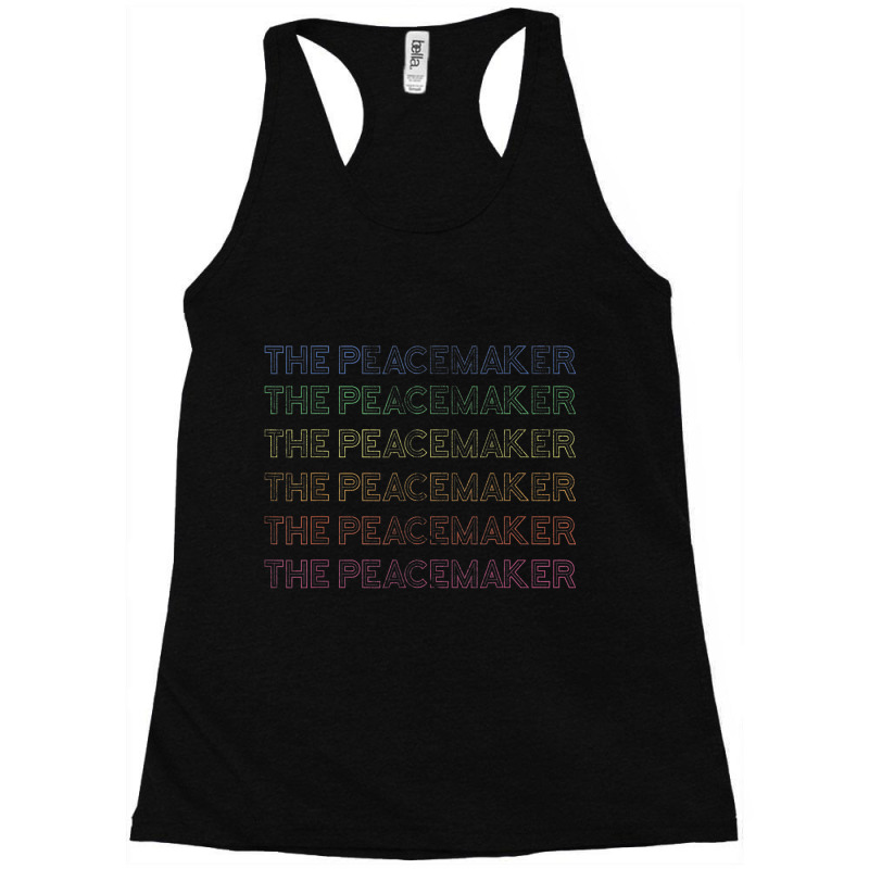 Peace Maker Enneagram 9 Mediator, Rainbow Distressed Racerback Tank | Artistshot