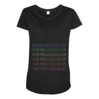 Peace Maker Enneagram 9 Mediator, Rainbow Distressed Maternity Scoop Neck T-shirt | Artistshot