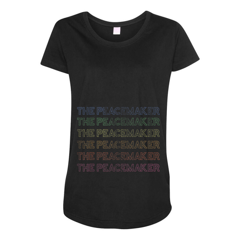 Peace Maker Enneagram 9 Mediator, Rainbow Distressed Maternity Scoop Neck T-shirt | Artistshot