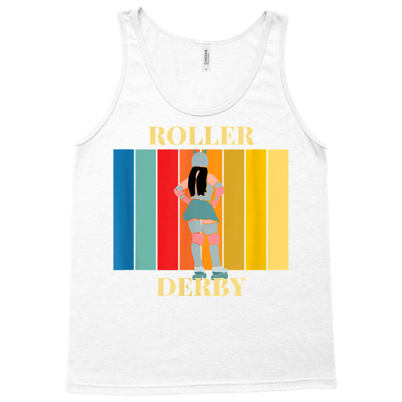 Roller Derby Skating Retro Vintage Skater Blocker T Shirt Tank Top by anitrasargisg5b | Artistshot