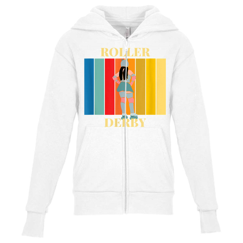 Roller Derby Skating Retro Vintage Skater Blocker T Shirt Youth Zipper Hoodie by anitrasargisg5b | Artistshot