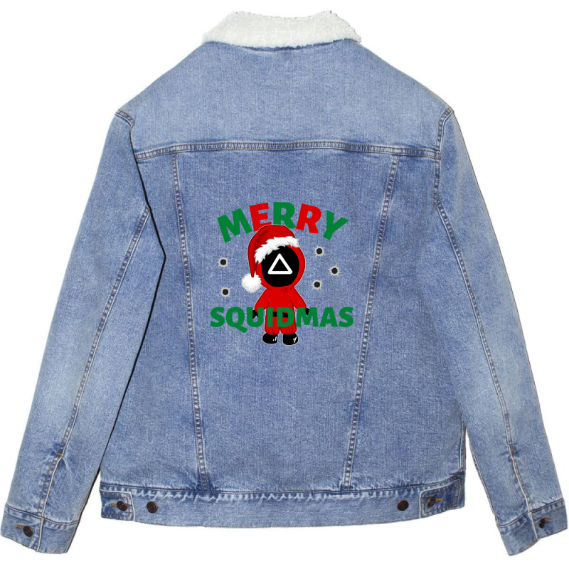 Merry Squidmas Christmas Unisex Sherpa-lined Denim Jacket | Artistshot