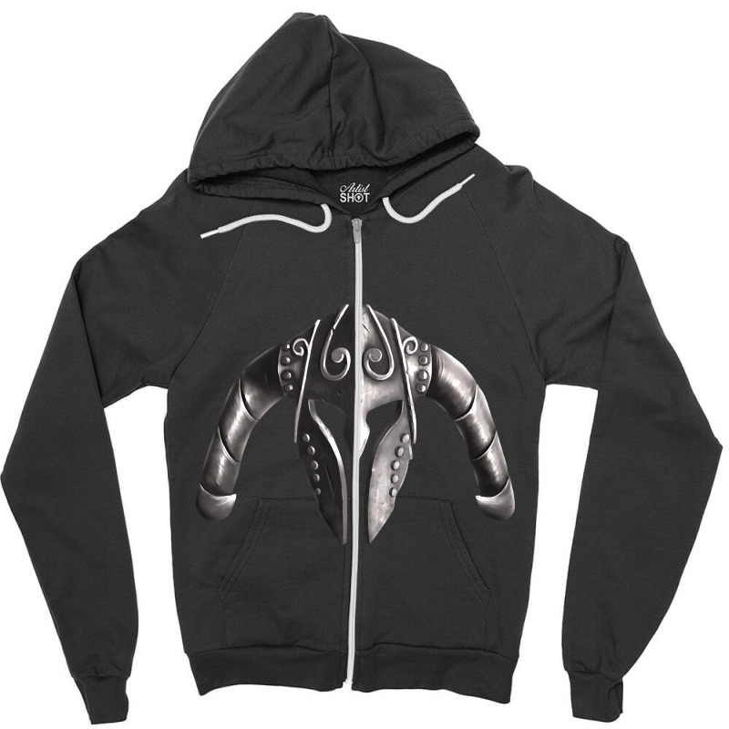 Nordic Dragon Helmet Zipper Hoodie | Artistshot