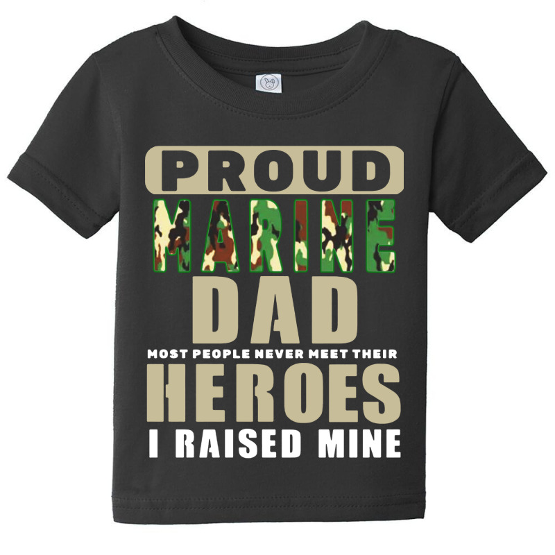 Proud Marine Dad Baby Tee by Azura Store | Artistshot