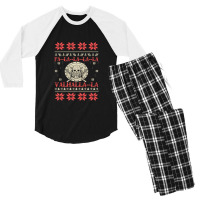 Merry Viking Ugly Christmas Sweater Funny Tshirt Men's 3/4 Sleeve Pajama Set | Artistshot