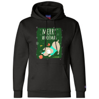 Merry Woofmas Christmas Festive Baubles Scene Dog Red Champion Hoodie | Artistshot