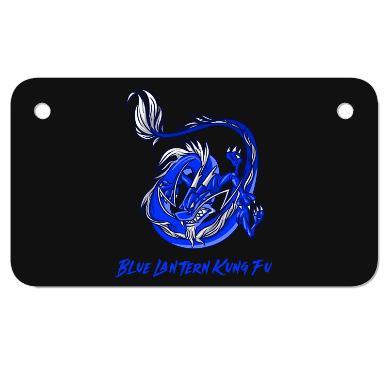 Blue Lantern Kung Fu Motorcycle License Plate | Artistshot