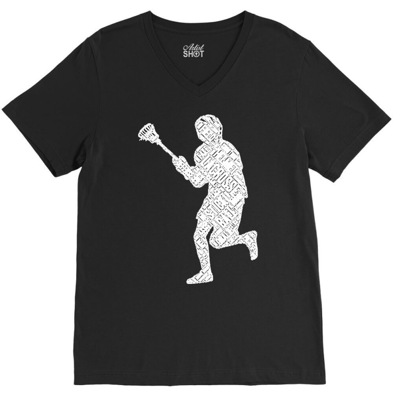 Funny Lacrosse Lover Gift T  Shirt Funny Graphic Lacrosse Ball Stick S V-Neck Tee by aboehm | Artistshot