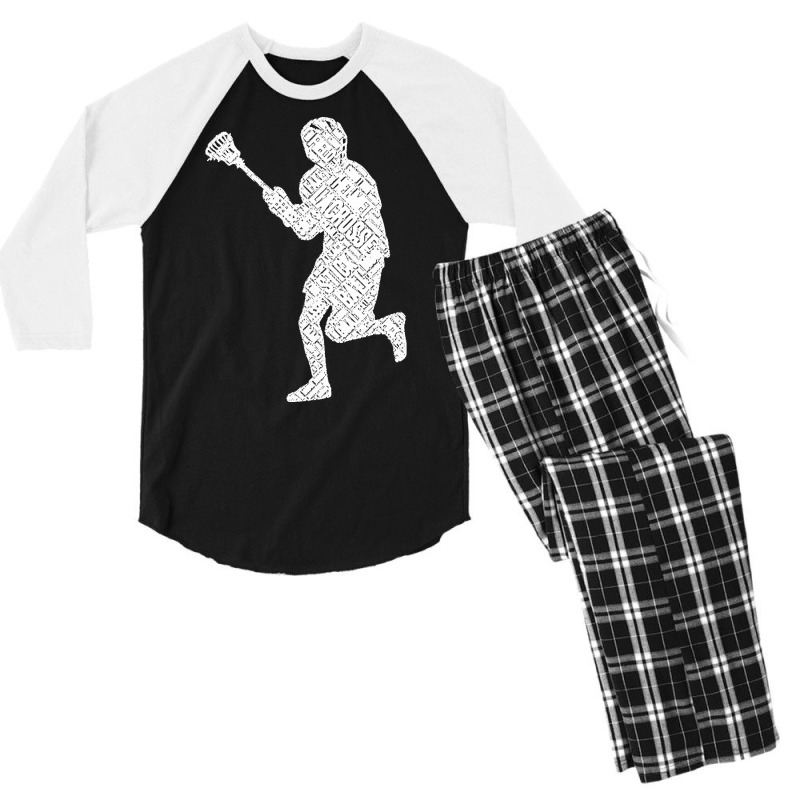 Funny Lacrosse Lover Gift T  Shirt Funny Graphic Lacrosse Ball Stick S Men's 3/4 Sleeve Pajama Set by aboehm | Artistshot