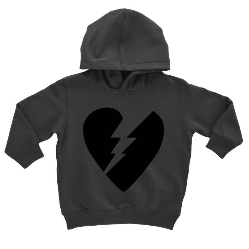 Black Broken Flash Heart Toddler Hoodie by mckeebeckett3l9yxd | Artistshot