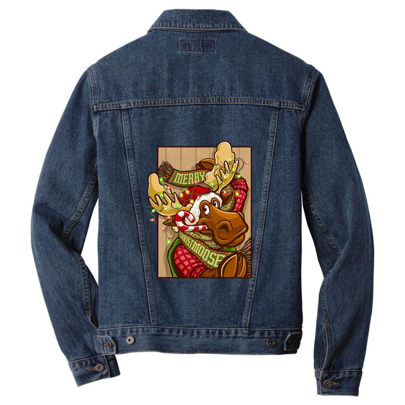 Merry-christmoose Men Denim Jacket | Artistshot