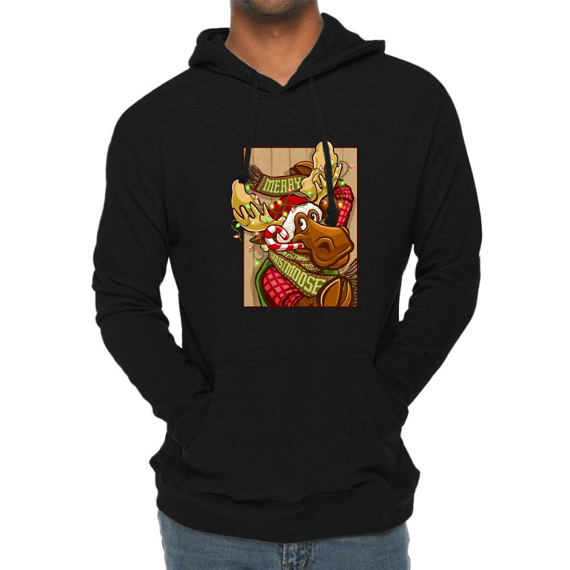 Merry-christmoose Lightweight Hoodie | Artistshot